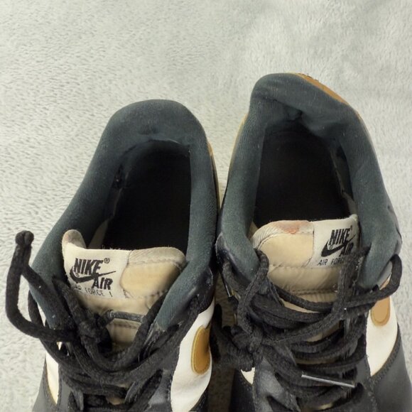 Nike Air Force 1 Low Black White Metallic Gold Men’s Size 9.5 US - CZ9189-001 - Picture 11 of 15